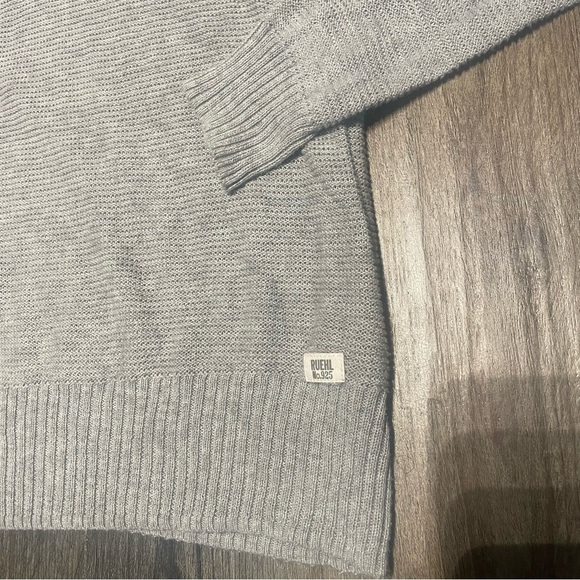 Ruehl No.925 Womens Sweater M Medium Vintage Y2K Lightweight Gray Knit Hoodie - Picture 4 of 10